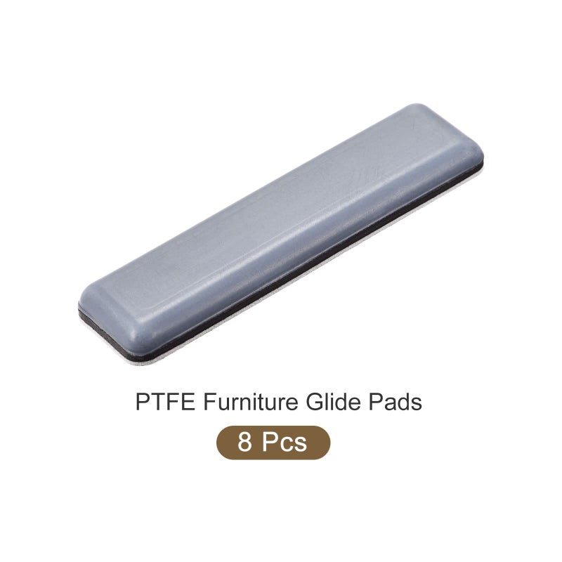 METALLIXITY PTFE Furniture Slider Gliders (70x19mm) 8Pcs, Rectangle Self-Adhesive Floor Protector Pads - for Furniture Carpets - Image 5